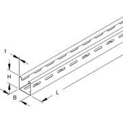 Niedax - Kabelrinne RL 50.075 − 3 Meter