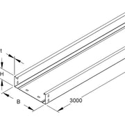 Niedax - Kabelrinne RLUC 60.070 inkl.Verbinder − 3 Meter