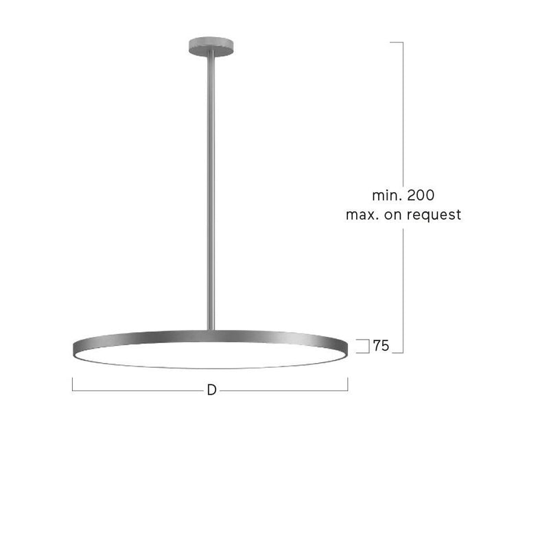 Lightnet - Pendelleuchte LED-Pendelleuchte BP1OSL-830M-D600-P 3000K, silber