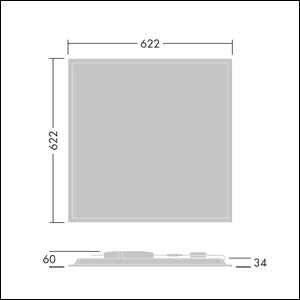 Thorn - Decken-/Wandleuchte LED-Einbauleuchte M625 BETA3 4100 #96634505 840