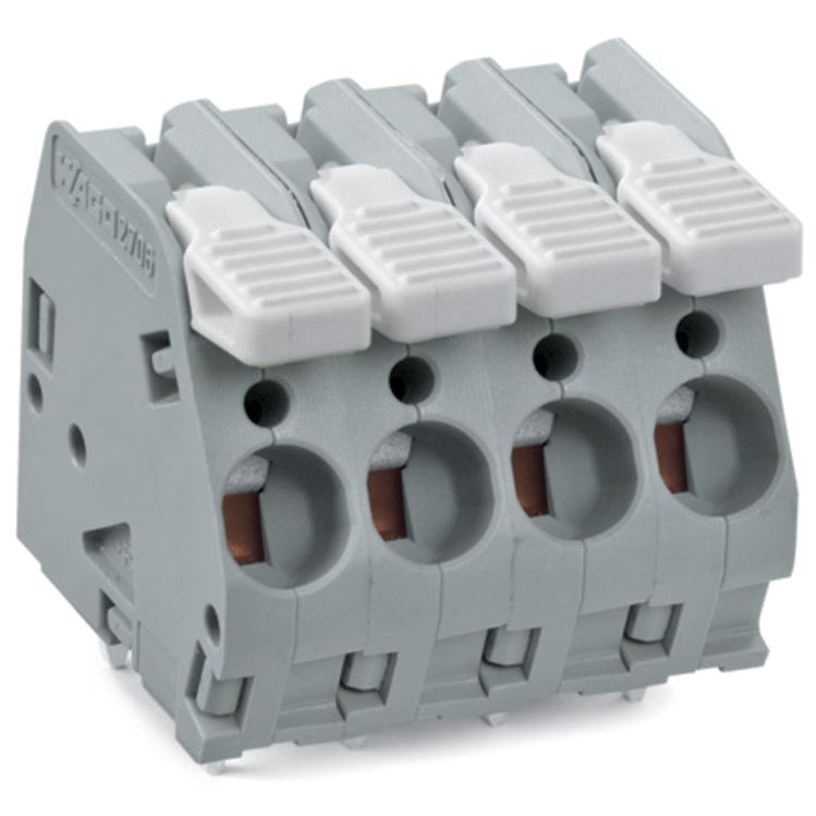 WAGO - Leiterplattenklemme Hebel 2706-106 6mm²,grau − 25 Stück