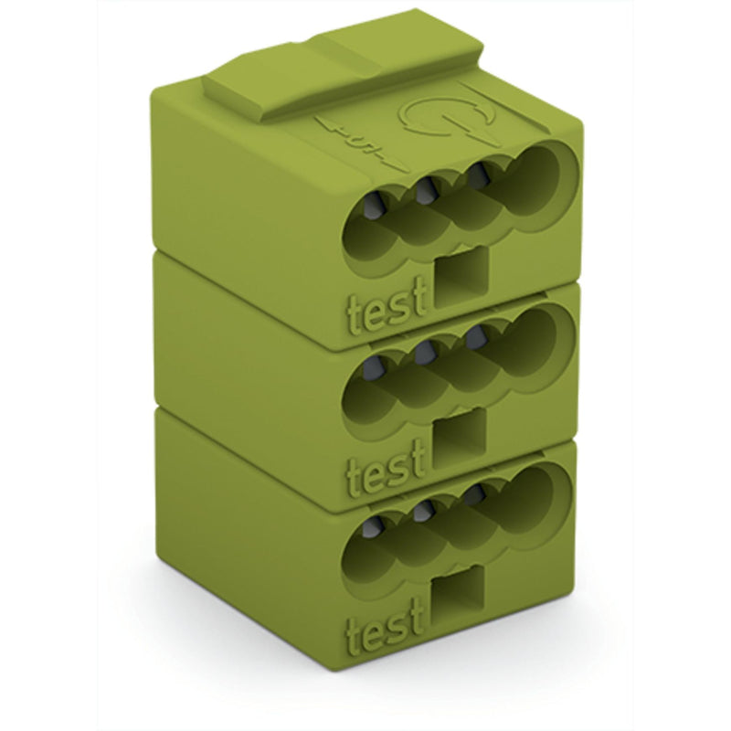 WAGO - Leiterplattenklemme 4-Leiter-Federleiste 243-746 PUSHWIRE,0,8mm,hgn − 50 Stück