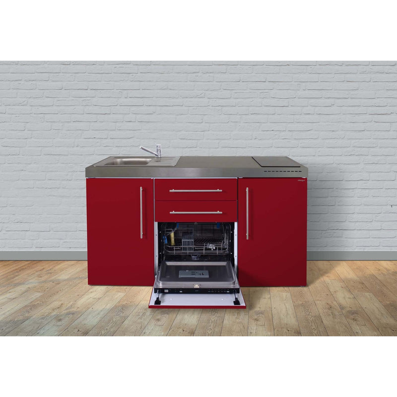 Stengel - Mini-Küche Miniküche Premiumline MPGSBR160GSIKFreBli Bordeauxrot