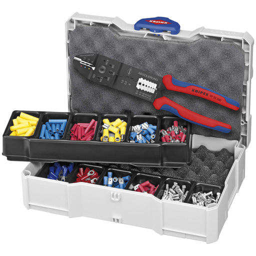 Knipex - Sortimentskasten für Anschluss- und Verbindungstechnik Crimp-Sortiment 97 90 25 für Kabelverbinder
