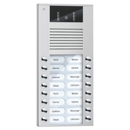 TCS Tür Control - Türstation für Türkommunikation Video color Außenstation AVE14163-0010 16Tast 2reih. AP si