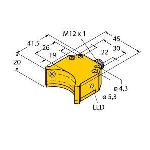 Turck - Induktiver Näherungsschalter Sensor NI4DS202AP6X2H1141 induktiv