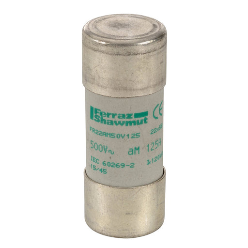 Mersen - Zylindrische Sicherung Sicherungseinsatz zylindr. FR22AM50V125 aM 22x58 125A − 10 Stück