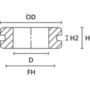 HellermannTyton - Durchführungstülle HV1606-PVC-GY-D1 − 500 Stück