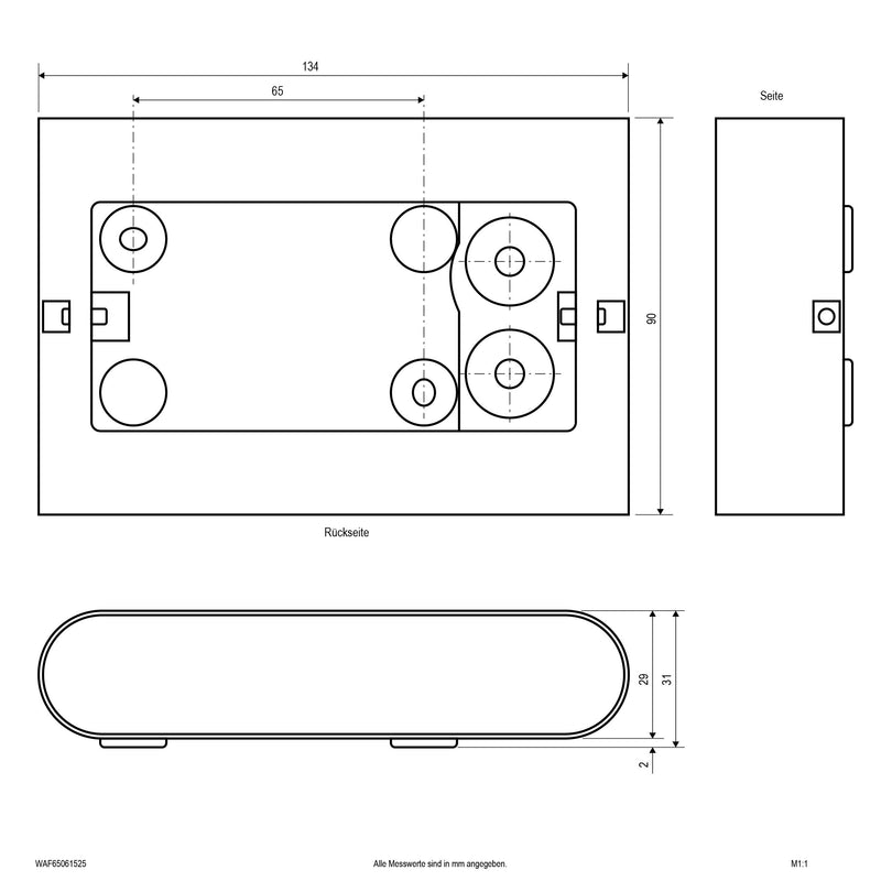 EVN Lichttechnik - Decken-/Wandleuchte LED-Wandleuchte WAF65061525 IP65