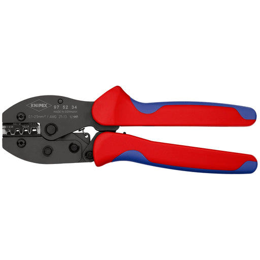 Knipex - Presswerkzeug Kabelschuhe/Verbinder, Aderendhülsen, Schirmanschluss PreciForce Crimpzange 97 52 34 SB PreciForce, 220mm