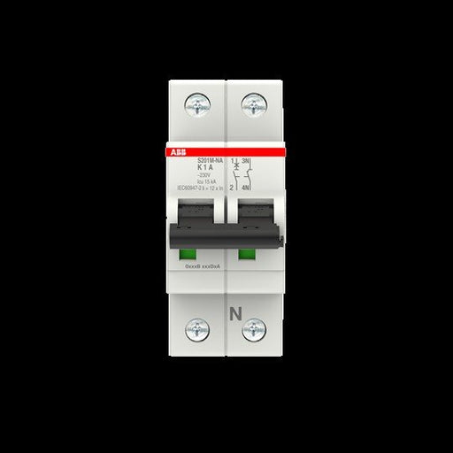ABB Stotz S&J - Leitungsschutzschalter Sicherungsautomat S201M-K1NA 10 kA, 1 A, 1P+NA
