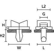 HellermannTyton - Befestigungssockel und -element für Kabelbinder Keilsockel TY5K4 PA66HS NA 100 14x22mm − 100 Stück
