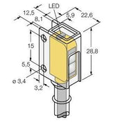 Turck - Lichttaster mit Hintergrundausblendung Opto Sensor Q12RB6FF50CR Lichttaster