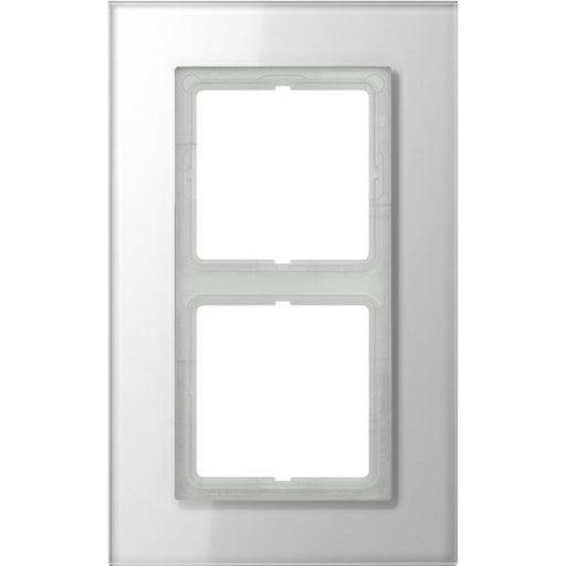 Jung - Abdeckrahmen Glasrahmen 2-fach aws LSP 982 GL WW waage/senkrecht