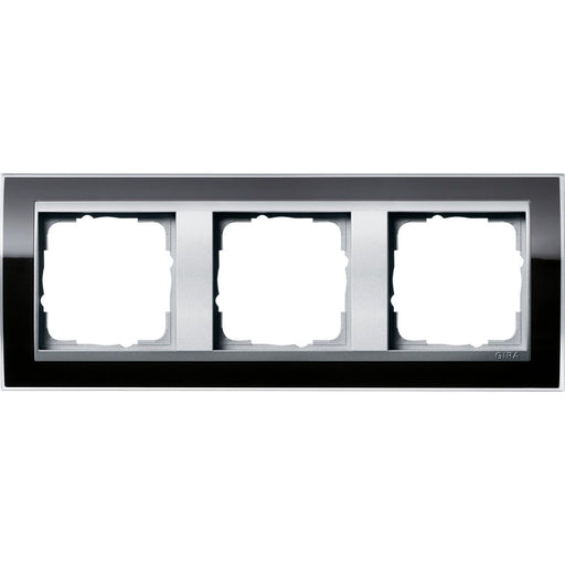 Gira - Abdeckrahmen 3fach 0213736 klar schwarz