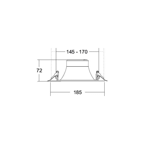 Brumberg Leuchten - Downlight/Strahler/Flutlicht LED-Einbaudownlight 230V 40670183 3000K