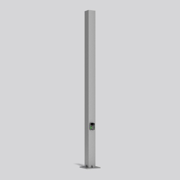 RZB - Ladestation E-Mobility Mast mit Wallbox 811412 1x22kW, silber
