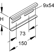 Niedax - Verbinder für Kabeltragsystem Stoßverbinder 60mm KSV 60 F