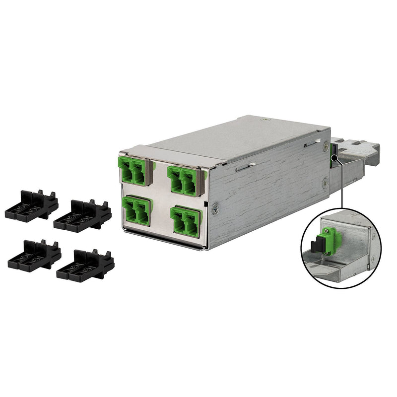 Metz Connect - Moduleinsatz für Patchpanel LWL DCCS Baugruppe OS2 130D229QM0000B 4xE2000 -Duplex APC