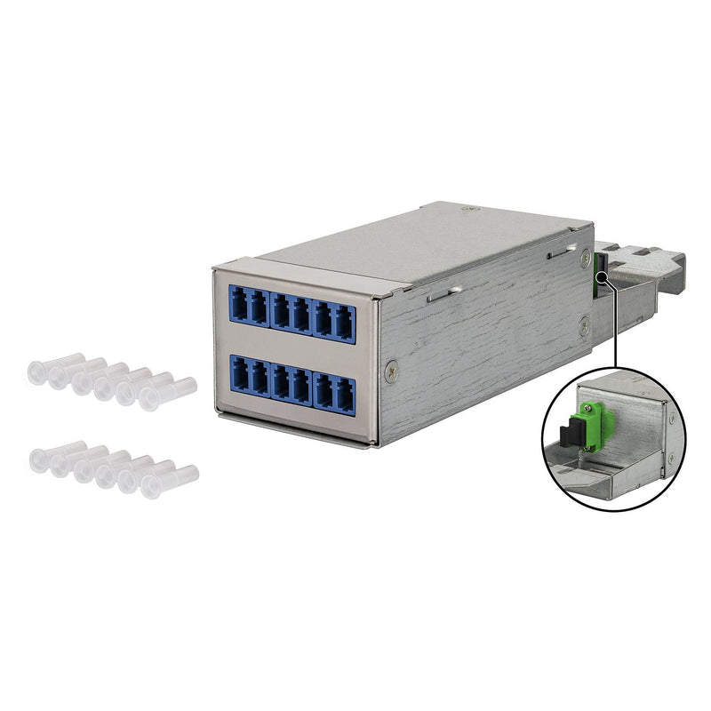 Metz Connect - Moduleinsatz für Patchpanel LWL DCCS Baugruppe OS2 130D219JM0000B 6xLC-Duplex/1xMTP-M