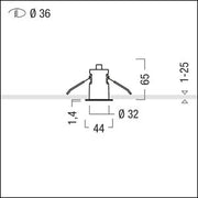 Zumtobel Group - Downlight/Strahler/Flutlicht LED-Einbauleuchte SUP2 SF R36#60817640 3000K