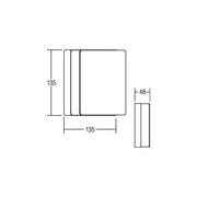 Brumberg Leuchten - Decken-/Wandleuchte LED-Wandaufbauleuchte 10034183 3000K 230V schwarz