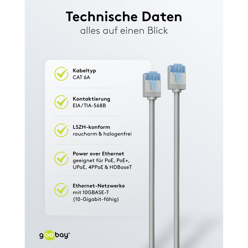 Goobay - Patchkabel Kupfer Patchkabel U/FTP Cat6 74324 Ultraflexibel,slim,s