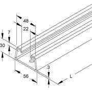 Niedax - Stiel/Profilschiene Ankerschiene 2995/2 FO − 2 Meter