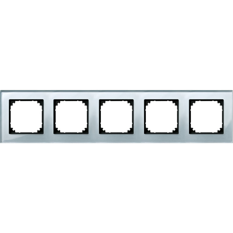 Merten - Abdeckrahmen Rahmen Glas 5f.diam/si 489560 waage/senkrecht