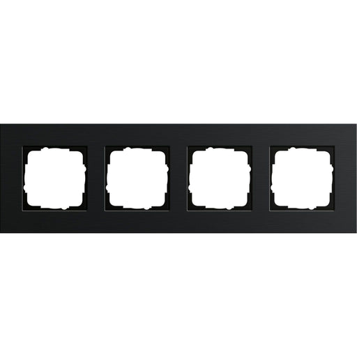 Gira - Abdeckrahmen 4-fach 0214126 aluminium schwarz