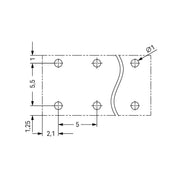 WAGO - Leiterplattenklemme THR-Leiterplattenklemme 2086-3105/997-607 − 940 Stück