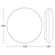 Steinel - Decken-/Wandleuchte Sensor-LED-Außenleuchte DL Vario Quat 035440 S 4000K SI