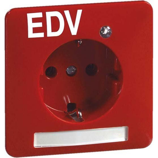 Peha - Schalter-/Steckdosenkombination Steckdose SCHUKO D80.6611GLKNA RT EDV Beschrift.,Licht,rot