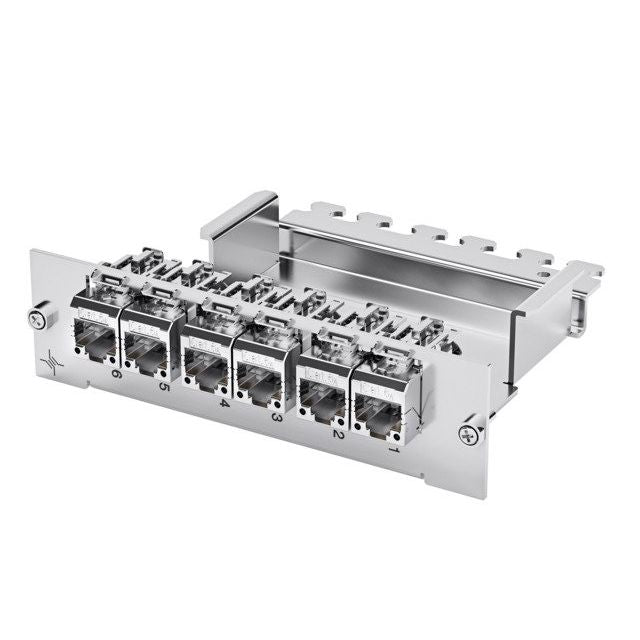 Telegärtner - Patchpanel Kupfer 3 HU/7 PU Frontplatte 100006986 incl.6 AMJ-SL Module