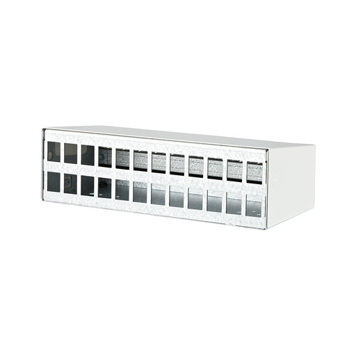Metz Connect - Frontpanel/Patchpanel leer (Schaltschrank) Keystone AP-Gehäuse 130861-2402KE 24 Port rws RAL9010