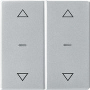 Berker - Abdeckung/Bedienelement für Installationsschalterprogramme Abdeckung Tastsensor-Modul 80961321 2-fach alu