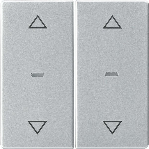 Berker - Abdeckung/Bedienelement für Installationsschalterprogramme Abdeckung Tastsensor-Modul 80961321 2-fach alu