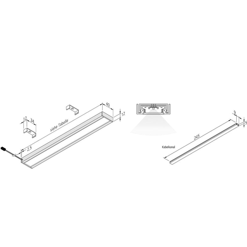 Hera - Decken-/Wandleuchte LED Top-Stick FK 61001844101 450mm dynam
