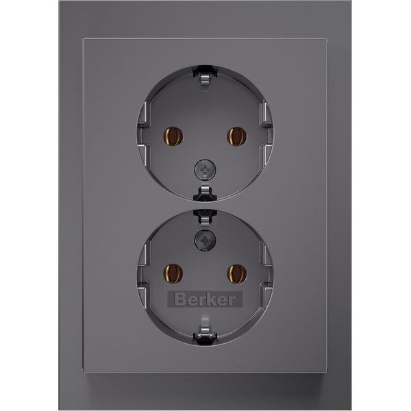 Berker - Steckdose Doppelsteckdose SCHUKO 47747004 K.5 eds matt lack