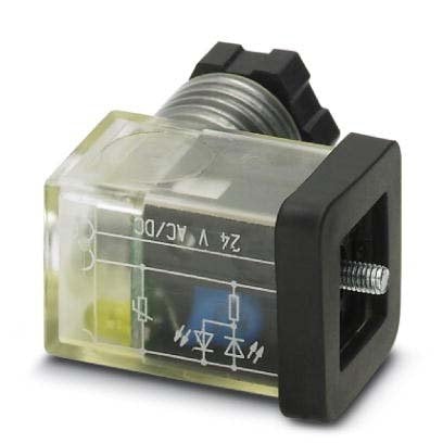 Phoenix Contact - Ventilstecker (feldkonfektionierbar) Ventilstecker SACC-VB-3CO #1452262 3-pol. BauformC 1LED