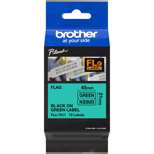 Brother - Verbrauchsmaterial für Telefax/Drucker/MFC Etiketten 21x45mm FLe-7511 gn/sw 72St/Kassette