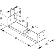 Niedax - Wand- und Deckenbügel für Kabeltragsystem Aufhängebügel RTU 60.300 F − 20 Stück