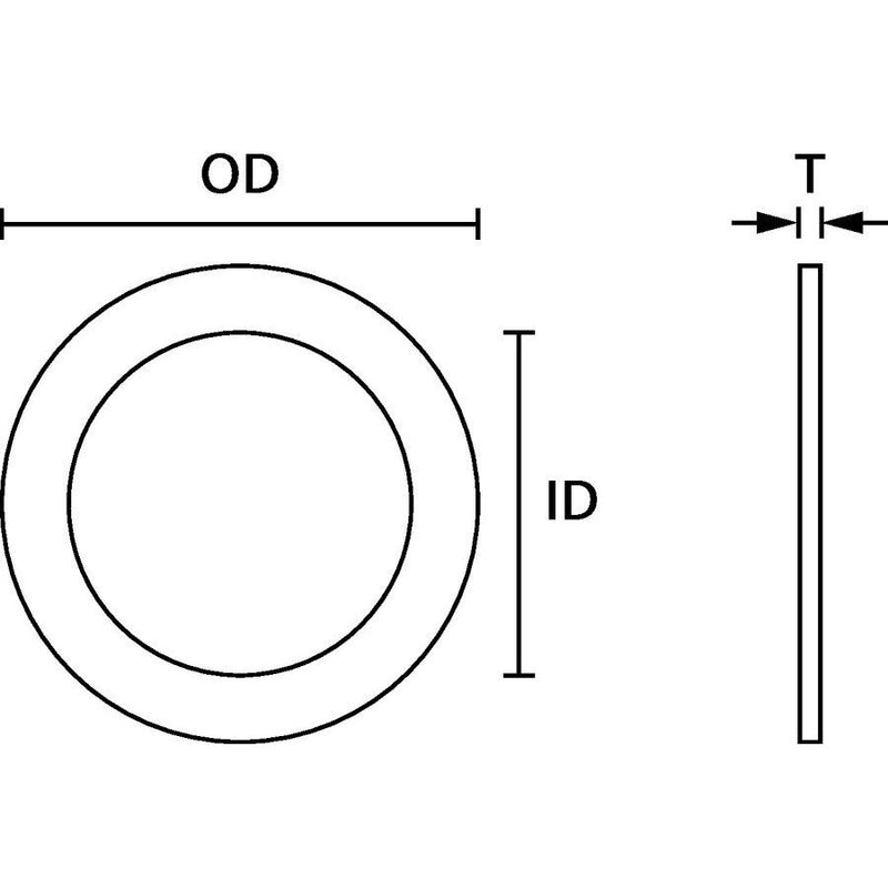 HellermannTyton - Dichtring, flach Dichtungsscheibe AWS-M25 CR BK 10 metrisch − 10 Stück