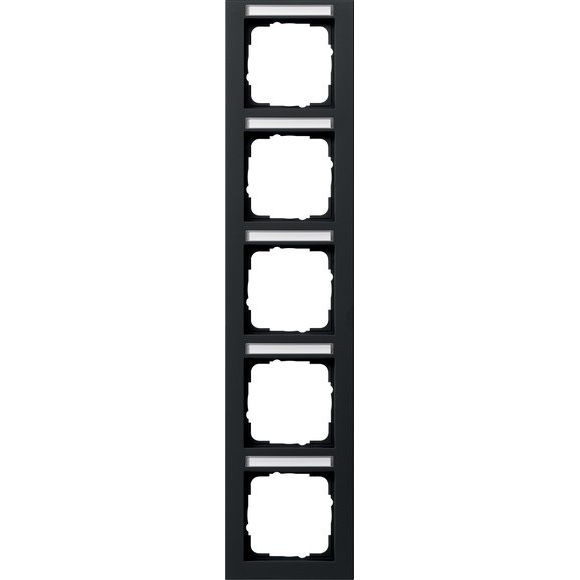 Gira - Abdeckrahmen 5f. sw 111509 senkrecht BSF