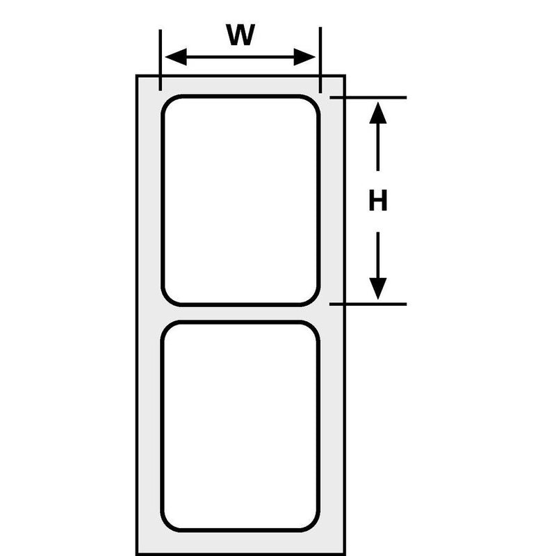 HellermannTyton - Kennzeichnungsmaterial Etiketten TAG29TD3-823-WH weiss − 7500 Stück