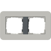 Gira - Abdeckrahmen 2fach 0212422 Grau/Anthrazit