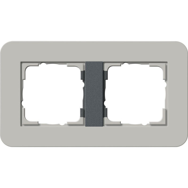 Gira - Abdeckrahmen 2fach 0212422 Grau/Anthrazit