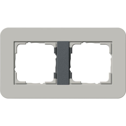 Gira - Abdeckrahmen 2fach 0212422 Grau/Anthrazit