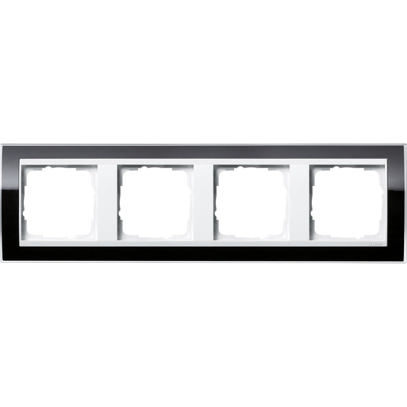 Gira - Abdeckrahmen 4fach 0214733 klar schwarz