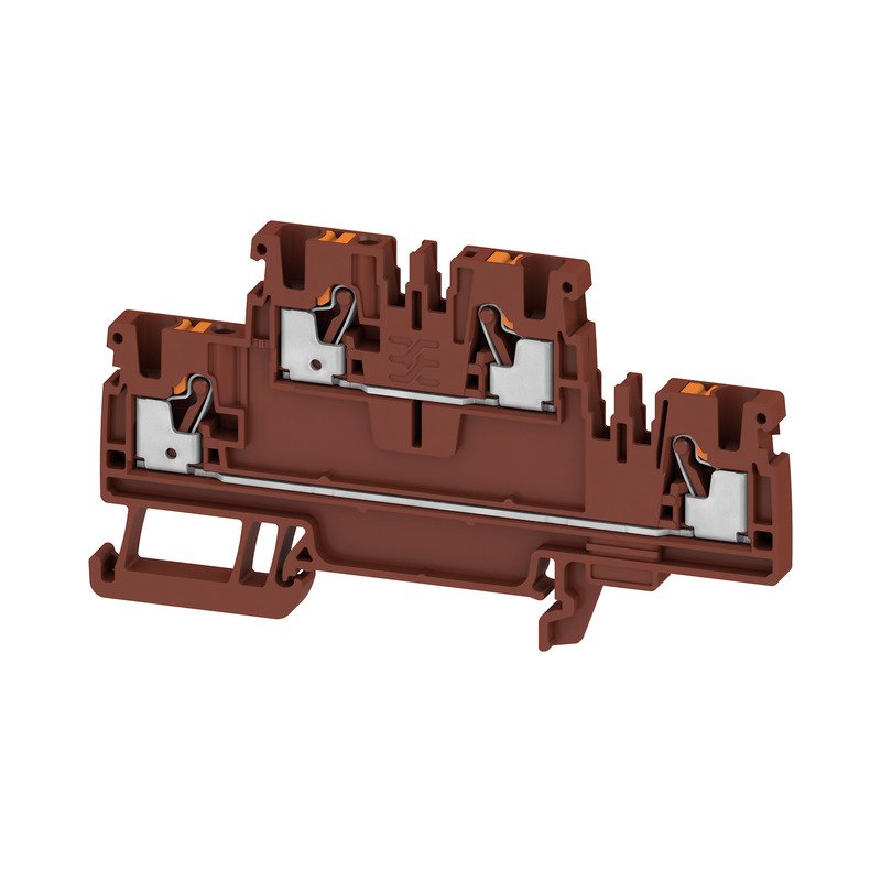 Weidmüller - Durchgangs-Reihenklemme Klemme A2T 2.5 BR PUSH IN, 2.5 mm² − 50 Stück